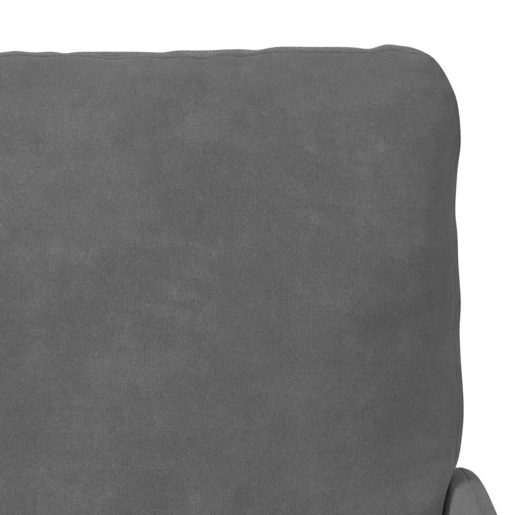 Sofa Compact Polyester Upholstery 110cm Dark Grey Bullnose Cushions