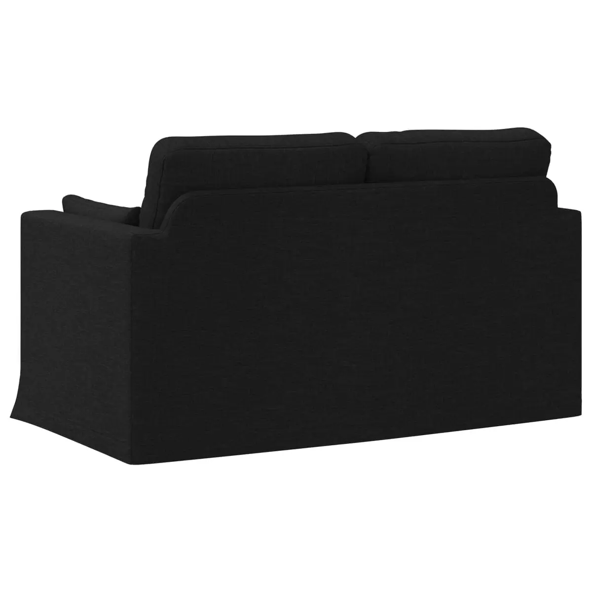 Modular Fabric Sofa Ergonomic Support 139x78x80cm Black
