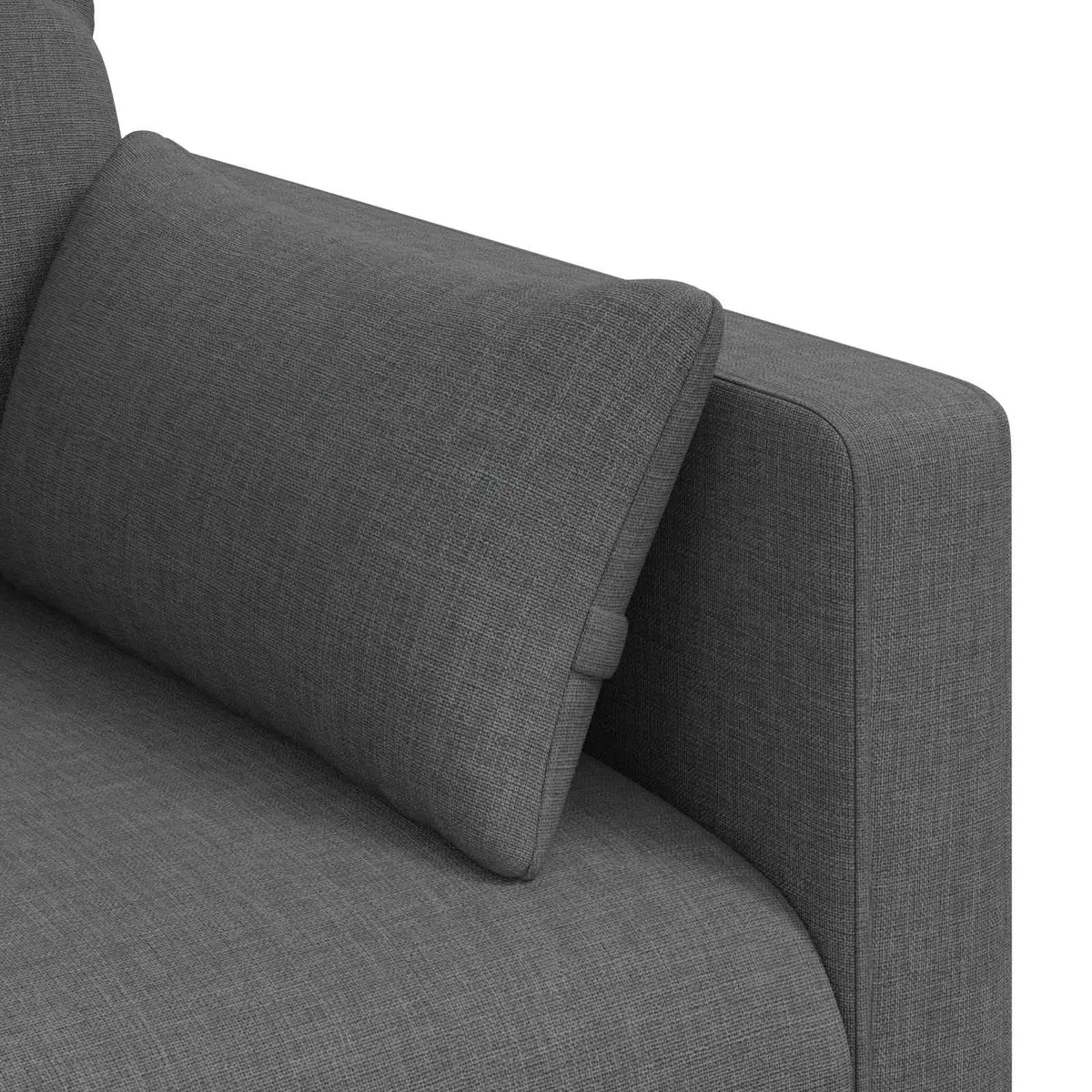 Grey Fabric Sofa 158cm Modern Living Room Couch Modular Seating Lounge Chair