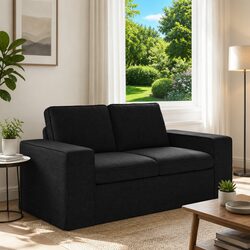 Precision-Engineered Modular Black Sofa for Living Rooms