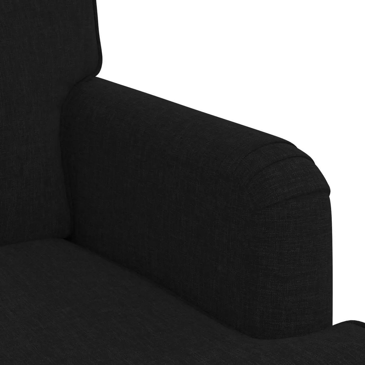 Modular Sofa Ergonomic Comfort 201 x 80 x 85 cm Black Fabric