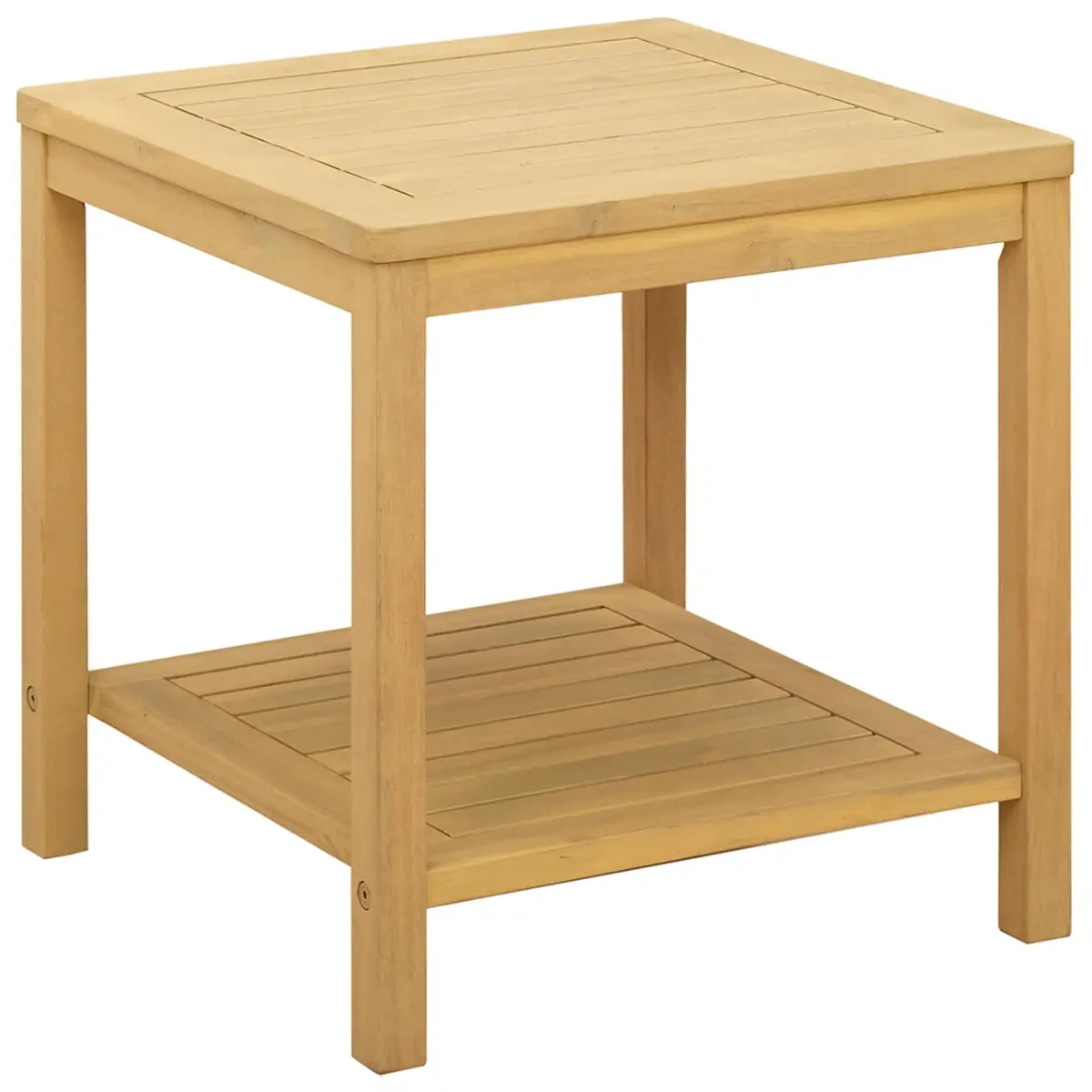 Solid Acacia Wood Side Table Rustic 45x45x45cm Brown