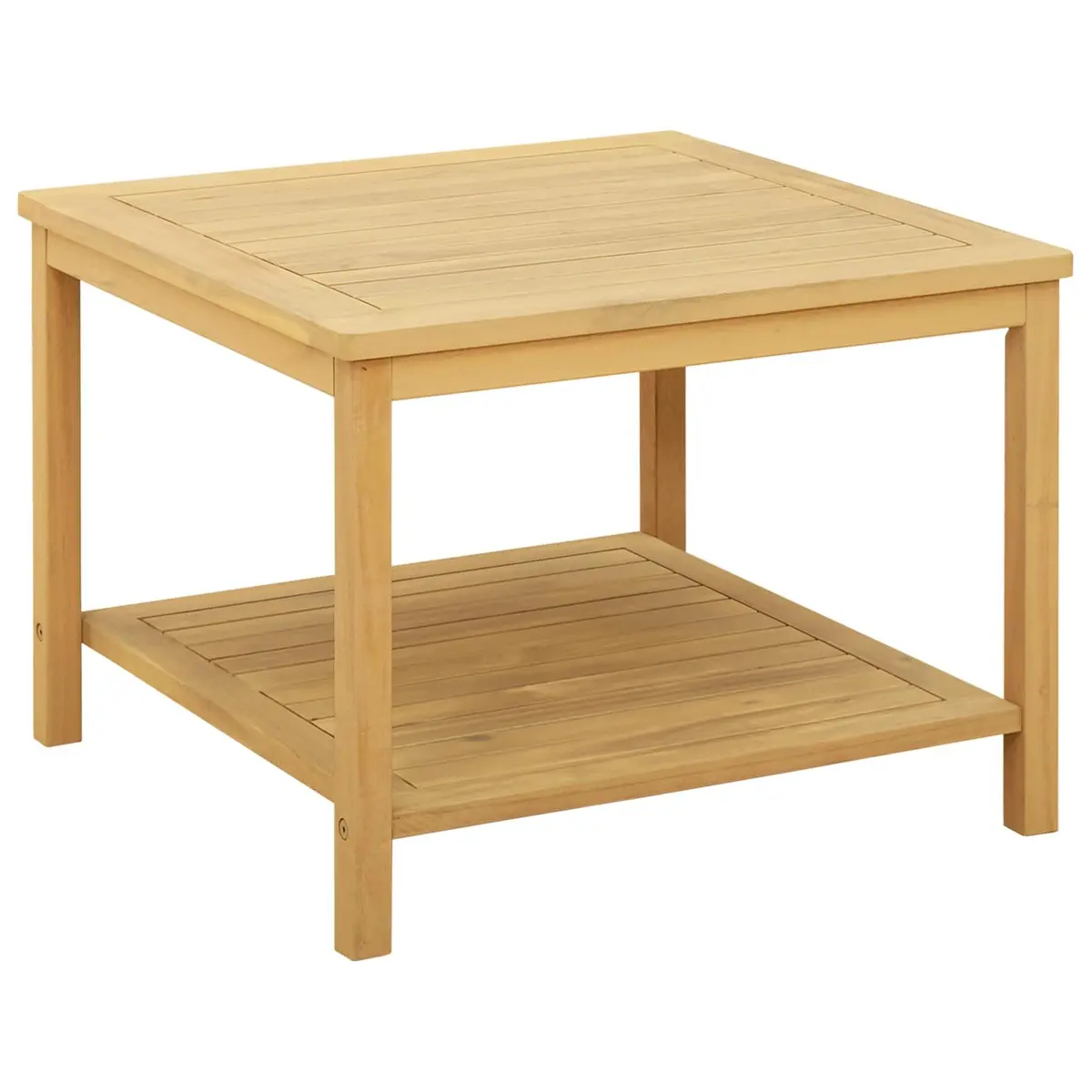 Side Table Rustic Solid Acacia Wood 60x60x45cm Brown