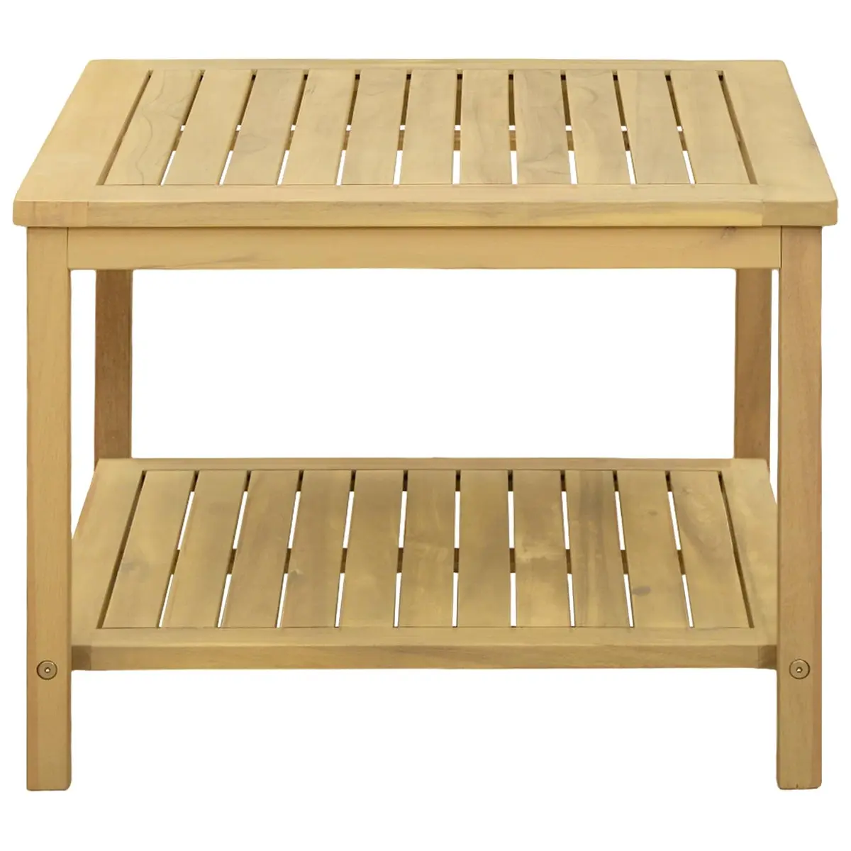 Side Table Rustic Solid Acacia Wood 60x60x45cm Brown