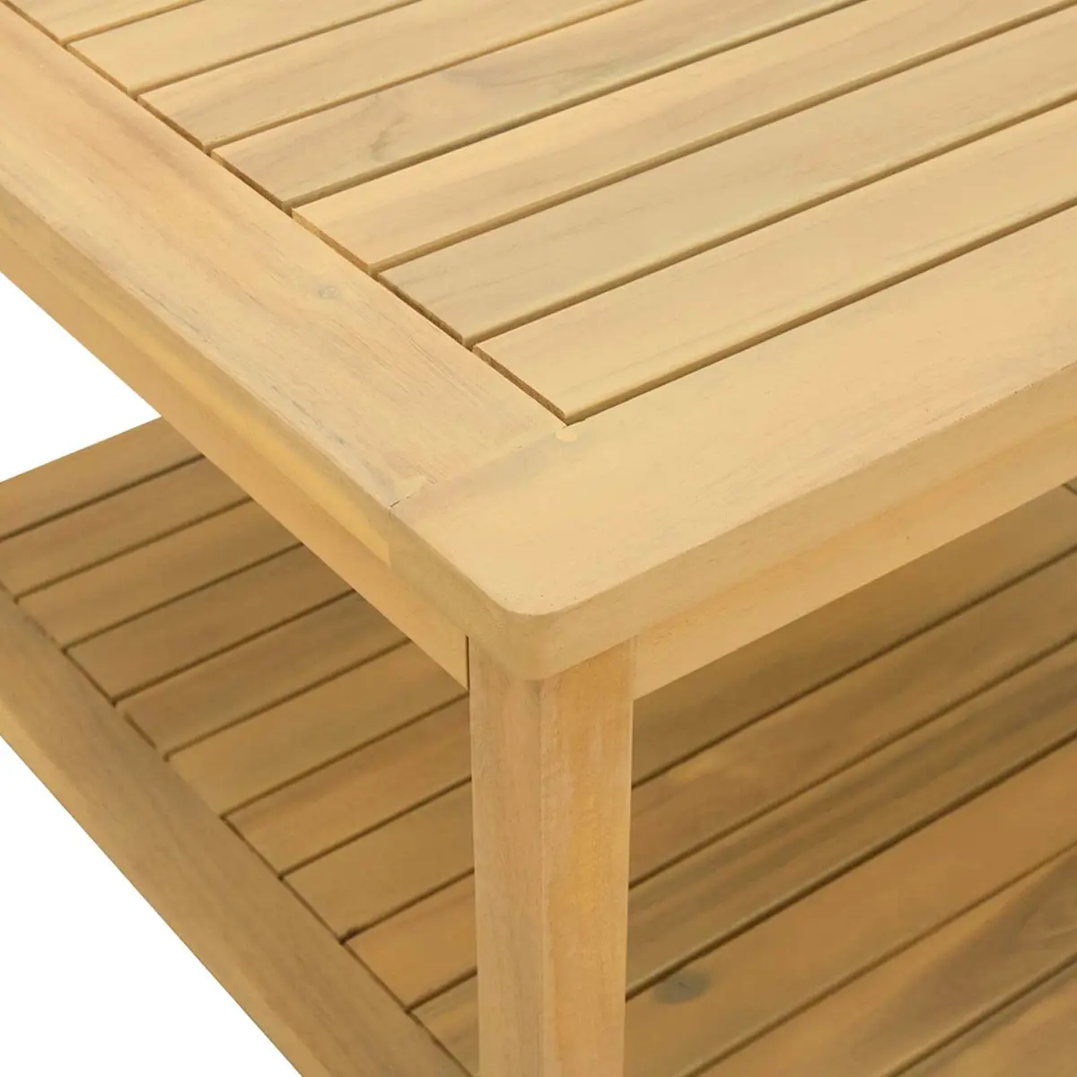 Side Table Rustic Solid Acacia Wood 60x60x45cm Brown