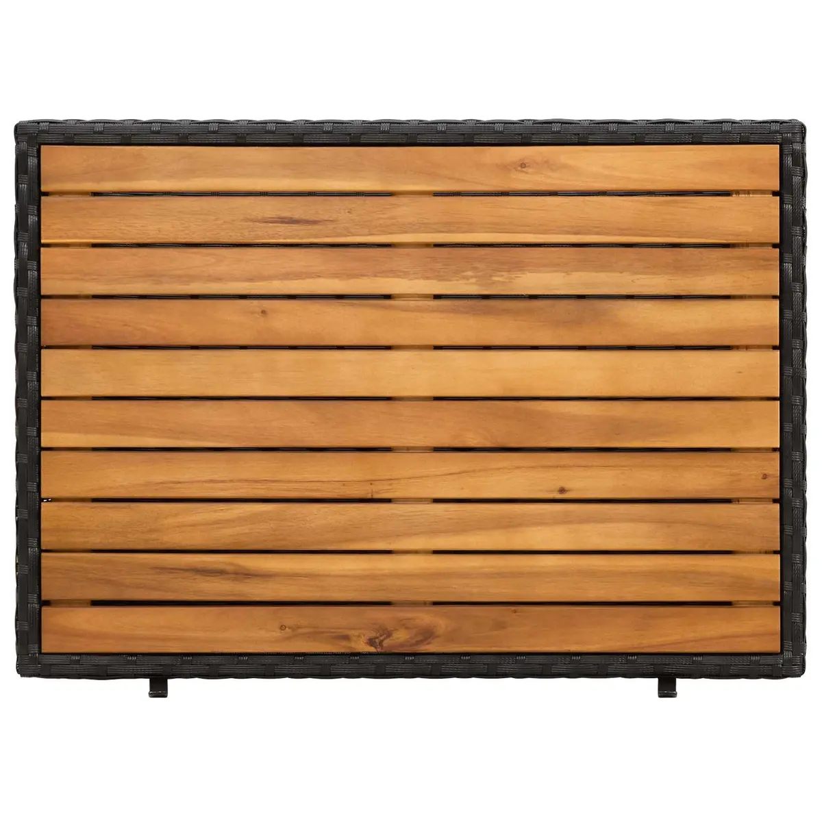 Storage Cabinet Indoor Outdoor Shelving Black 70x50x87cm Rattan