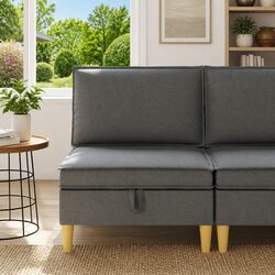 Square Storage Ottoman with Hidden Compartment
