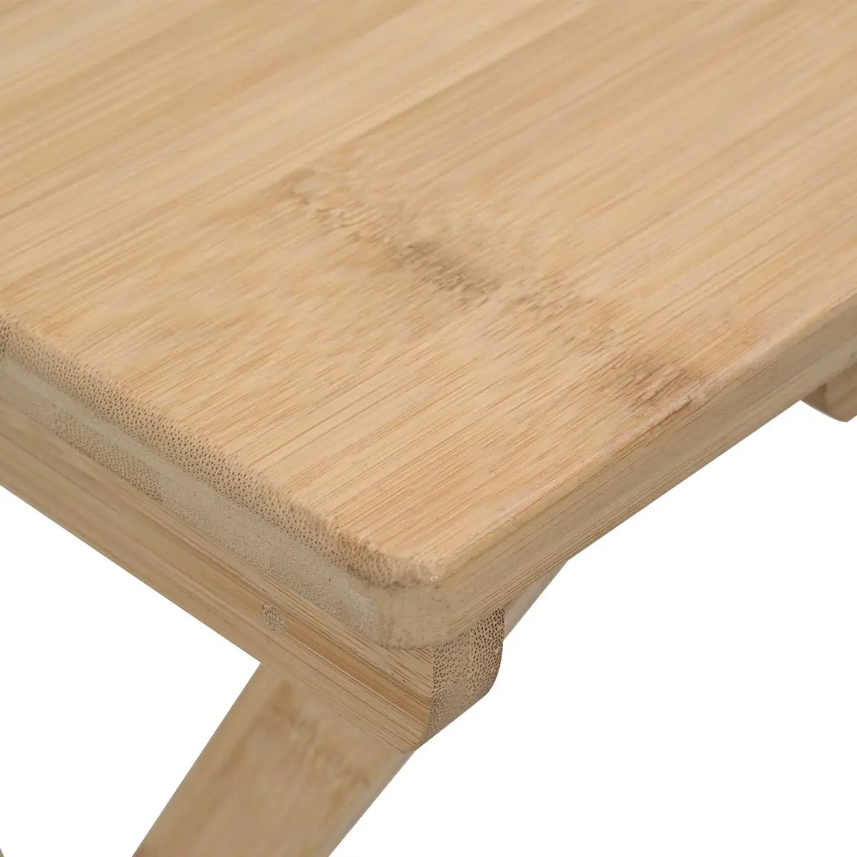 Bamboo Folding Kitchen Table Space-Saving Rectangular Brown