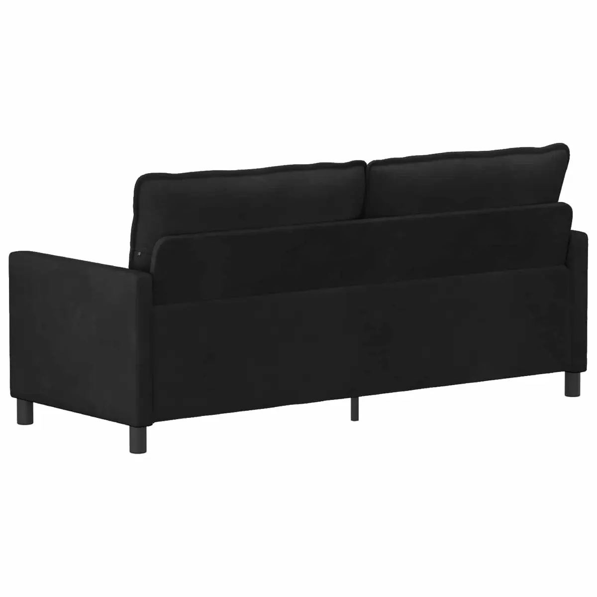 Sofa Velvet Upholstery Rectangular Black