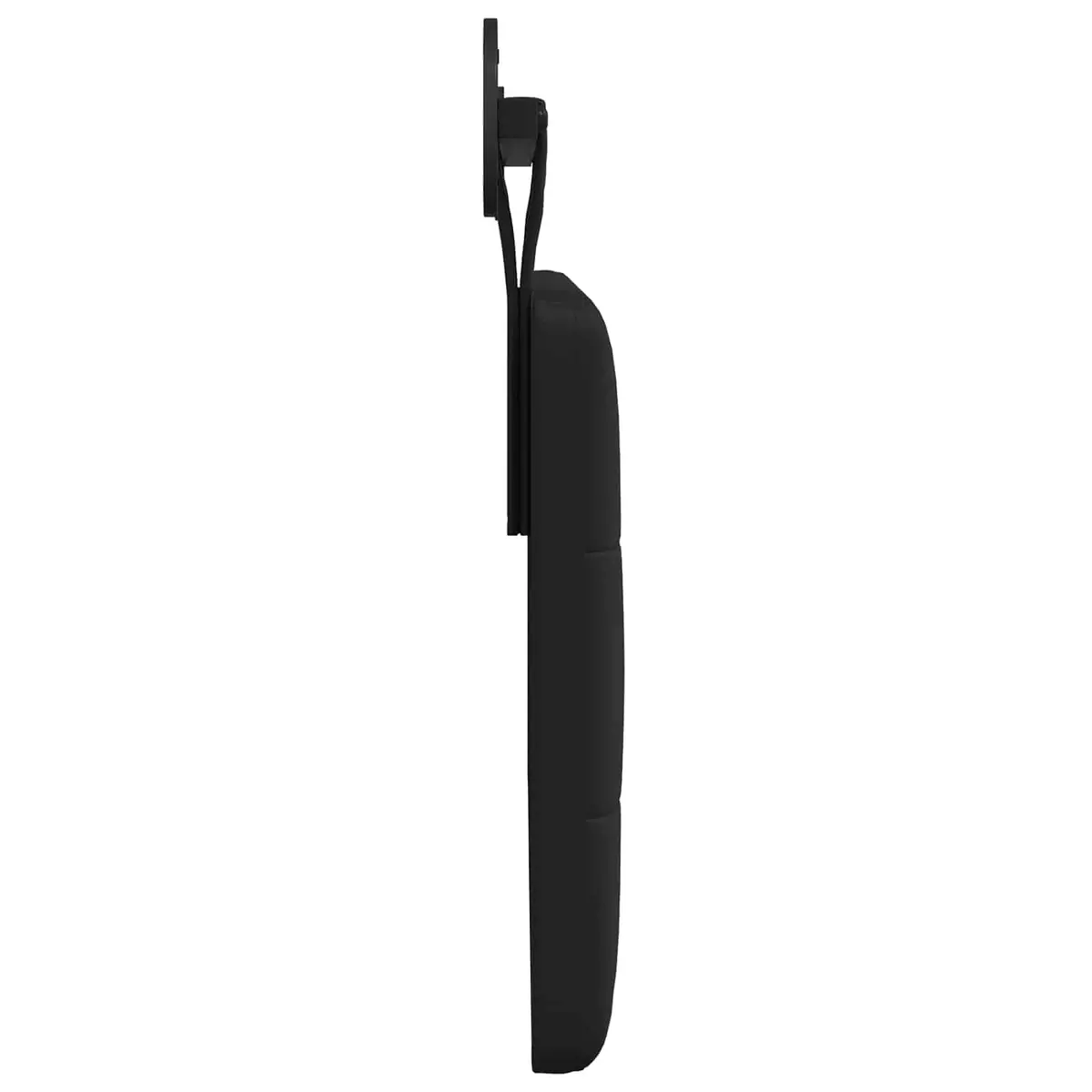 Hanging Headboard Modern Minimalist Black Faux Leather Wall Mounted Backrest Support