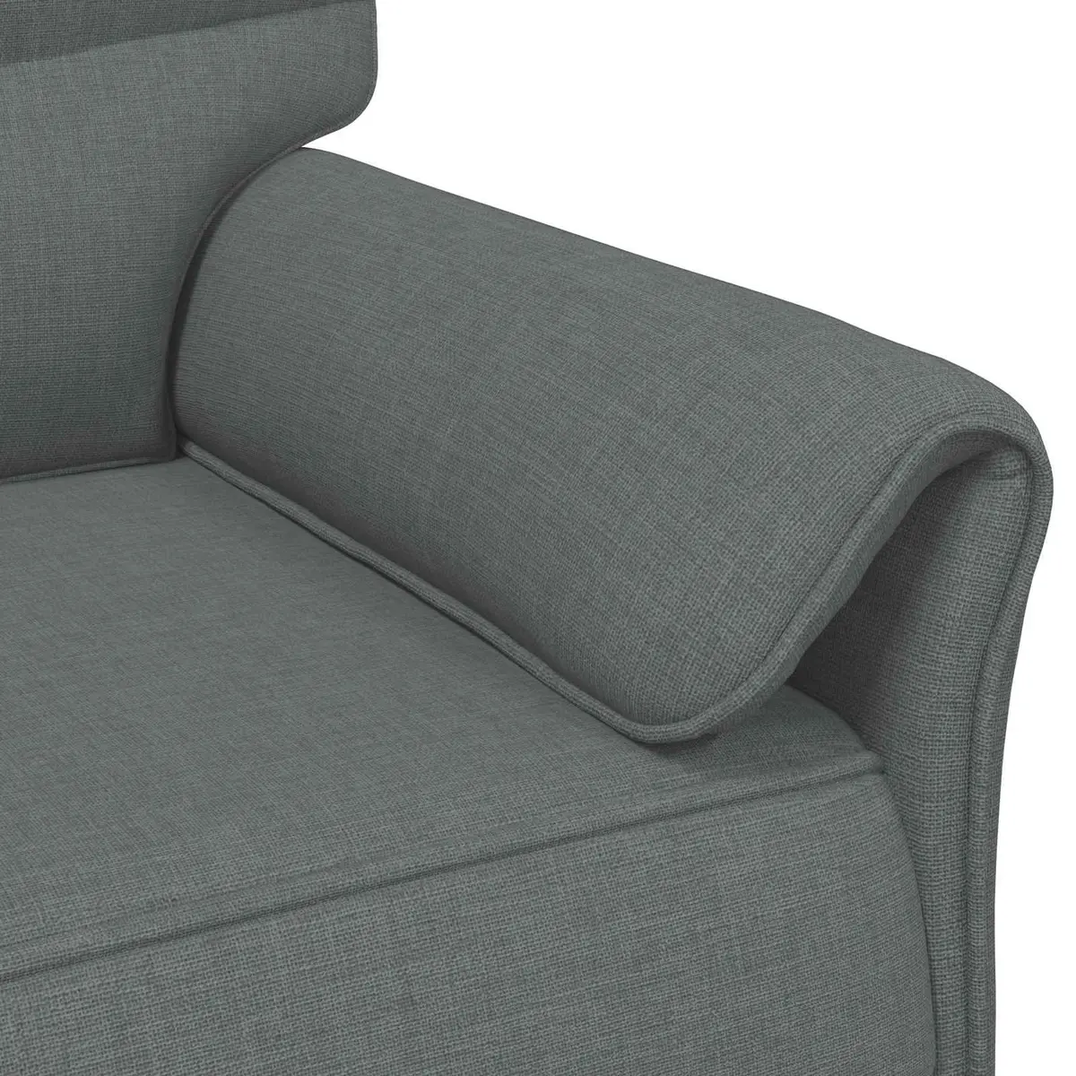 Grey Sofa Contemporary Indoor Lounge Seat Metal Frame Foam Cushions Living Room