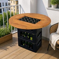 70cm Brown Beer Crate Tabletop Accessory