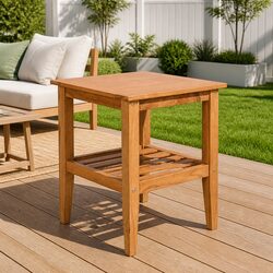 Square Teak Coffee Table 40x40x50 cm for Indoor & Outdoor Use