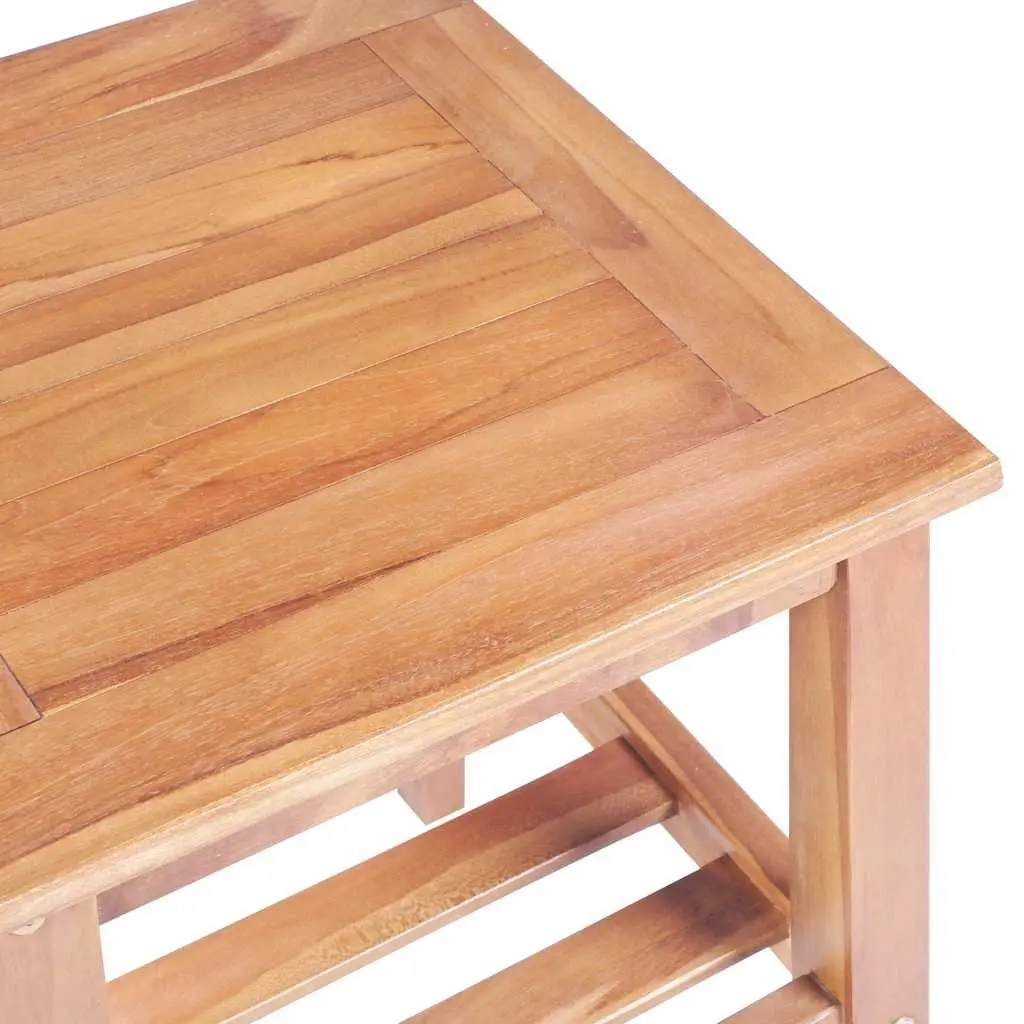 Coffee Table Durable Teak Wood 40x40x50 cm Brown Indoor Outdoor Accent Side Table