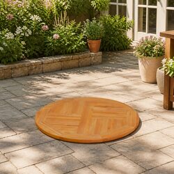 80cm Round Teak Wood Table Top for Restaurants and Homes