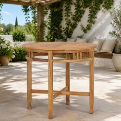 Solid Teak Wood Round Dining Table 80cm for Various Uses