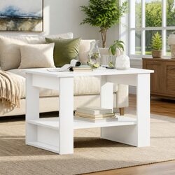 Rectangular White Coffee Table 72x50x50cm Engineered Wood