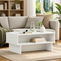 Engineered Wood Coffee Table with Integrated Storage