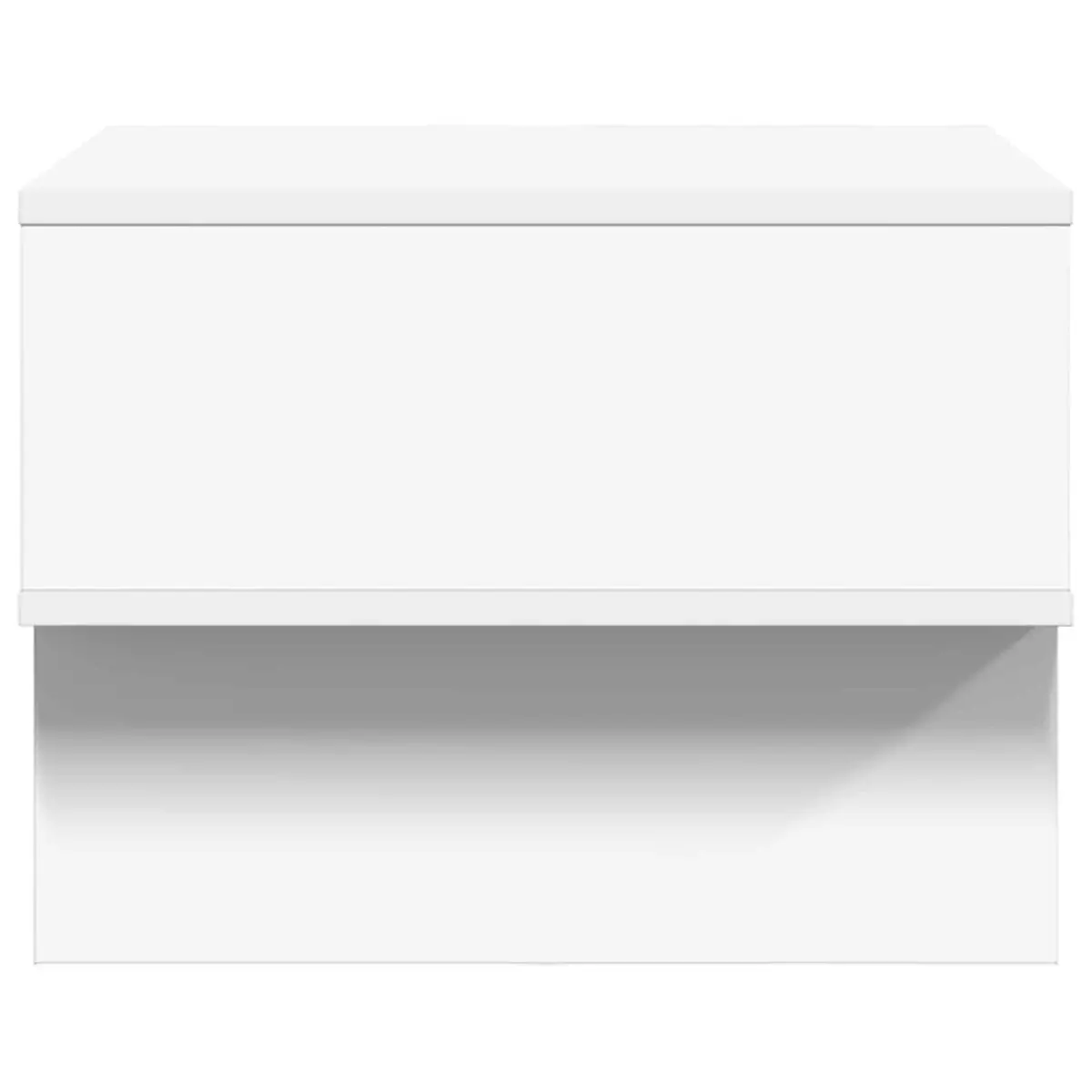 Coffee Table Integrated Storage 48 x 46 x 35 cm White