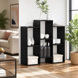 Black Oak Storage Cabinet 90 x 30 x 90 cm