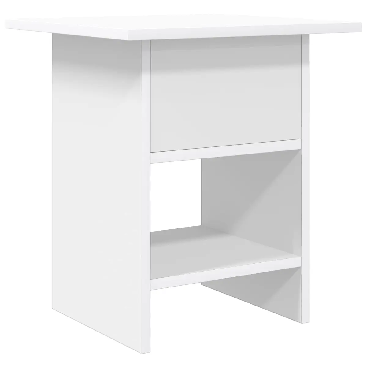 Bedside Table Compact Storage Drawer White 2 pcs