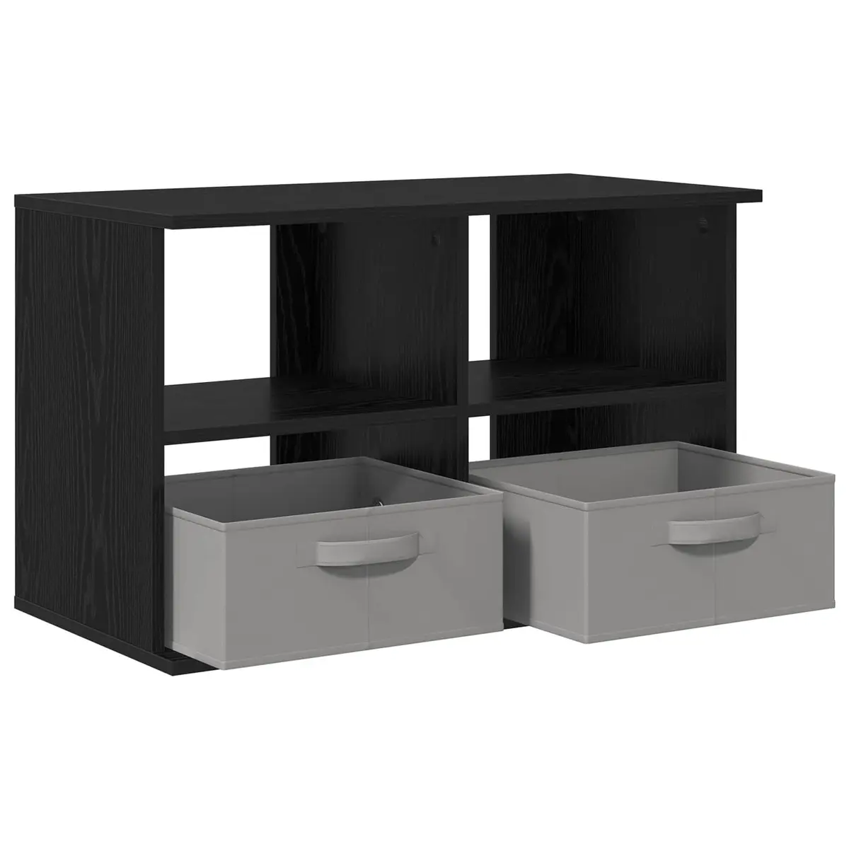TV Stand Minimalist Storage Unit 79x40x48cm Black Oak