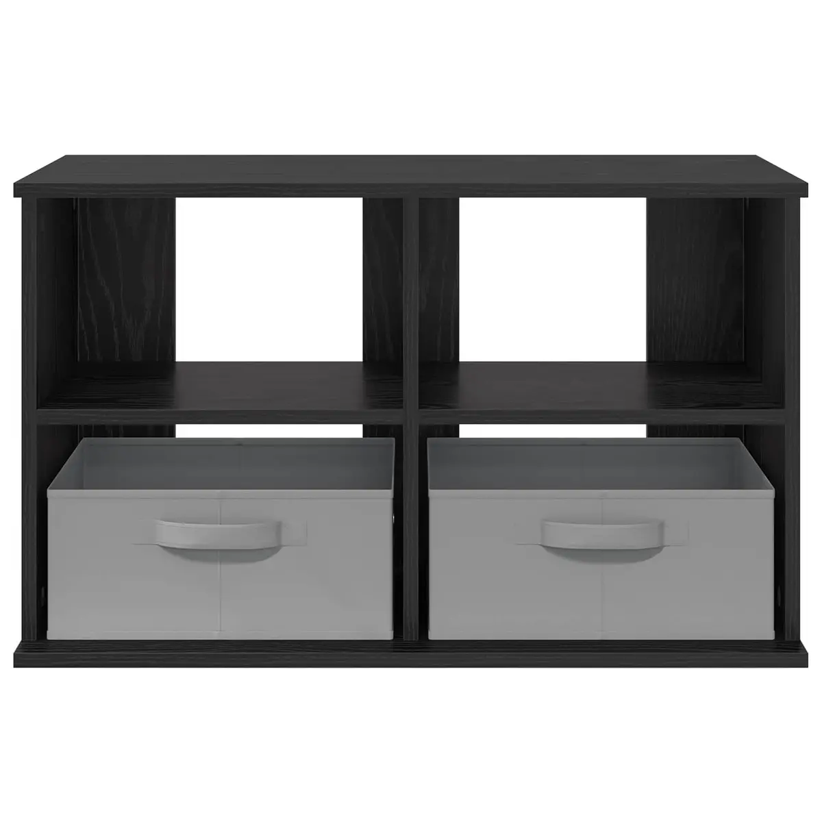 TV Stand Minimalist Storage Unit 79x40x48cm Black Oak
