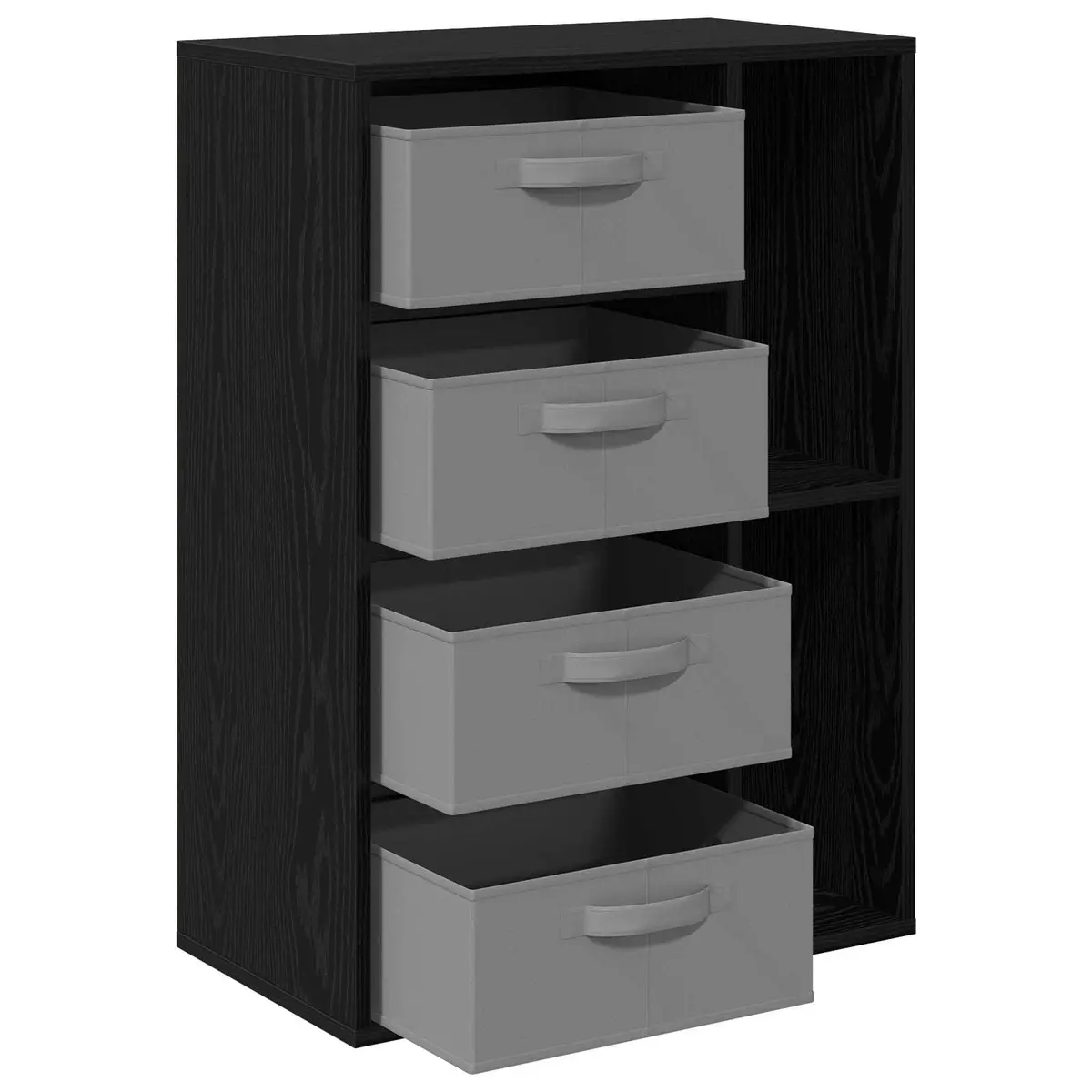 Modern Sideboard Storage Cabinet Black Oak Living Room Dining Furniture Shelving