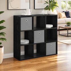 Engineered Wood Sideboard Cabinet in Black Oak