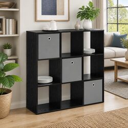 Sideboard Storage Cabinet in Black Oak 102 x 31 x 99.5 cm