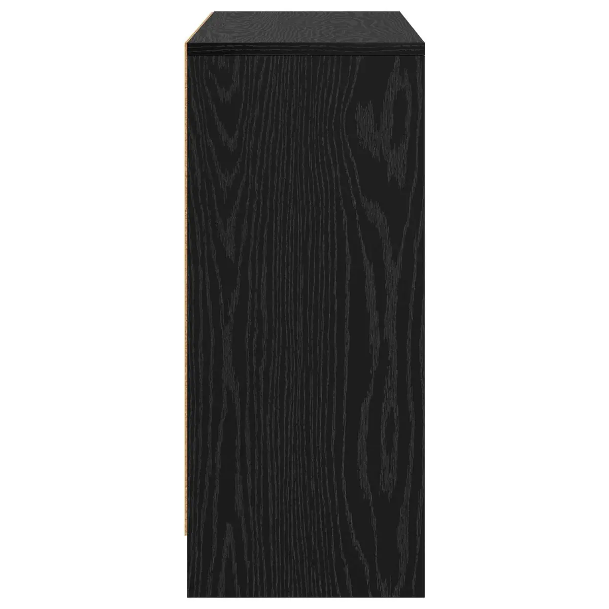 Sideboard Modern Storage Cabinet Freestanding Black 88.5 x 27.5 x 63.5 cm