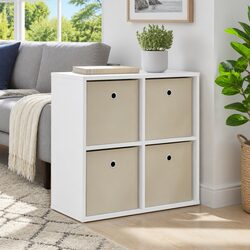 White Engineered Wood Sideboard with Drawer