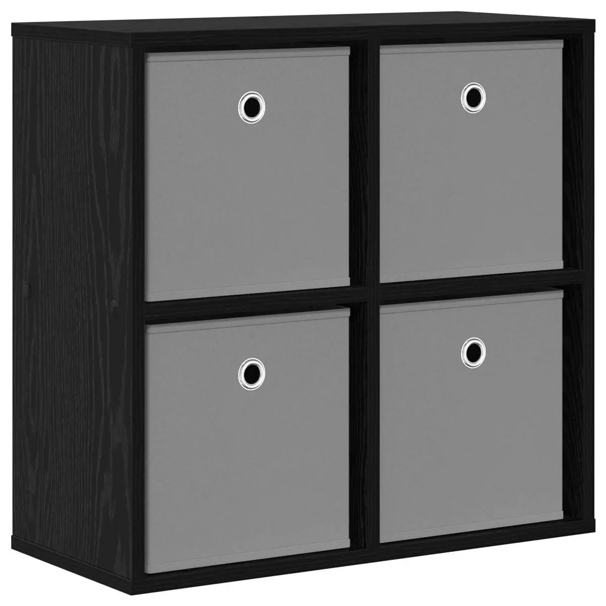 Sideboard Storage Cabinet Contemporary Black Oak 59.5x27x57cm