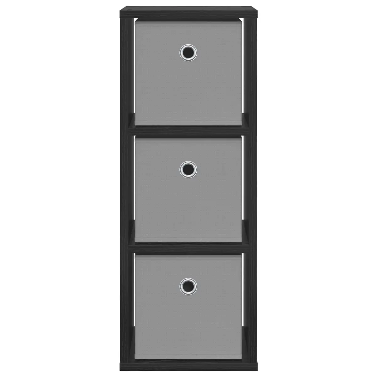 Sideboard with Drawer Modern Storage Cabinet Black Oak 25.5 x 22 x 69.5 cm