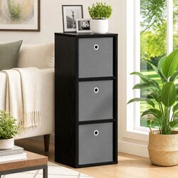 Engineered Wood Sideboard with Drawer in Black Oak