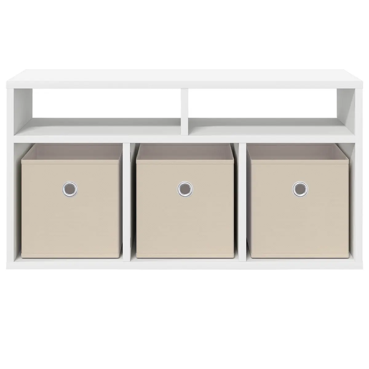 Lowboard Storage Unit with Drawer 72cm White