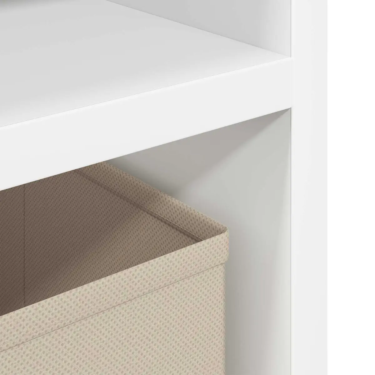 Lowboard TV Unit Modern Storage Organizer White 87 x 27.5 x 43 cm
