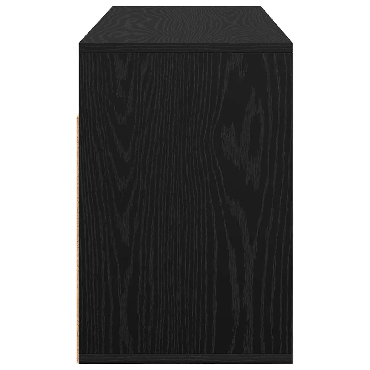 TV Lowboard with Drawer Modern Black Oak 102x32x48.5cm