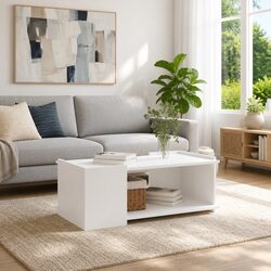Coffee Table Specifications: White 90 x 50 x 33 cm
