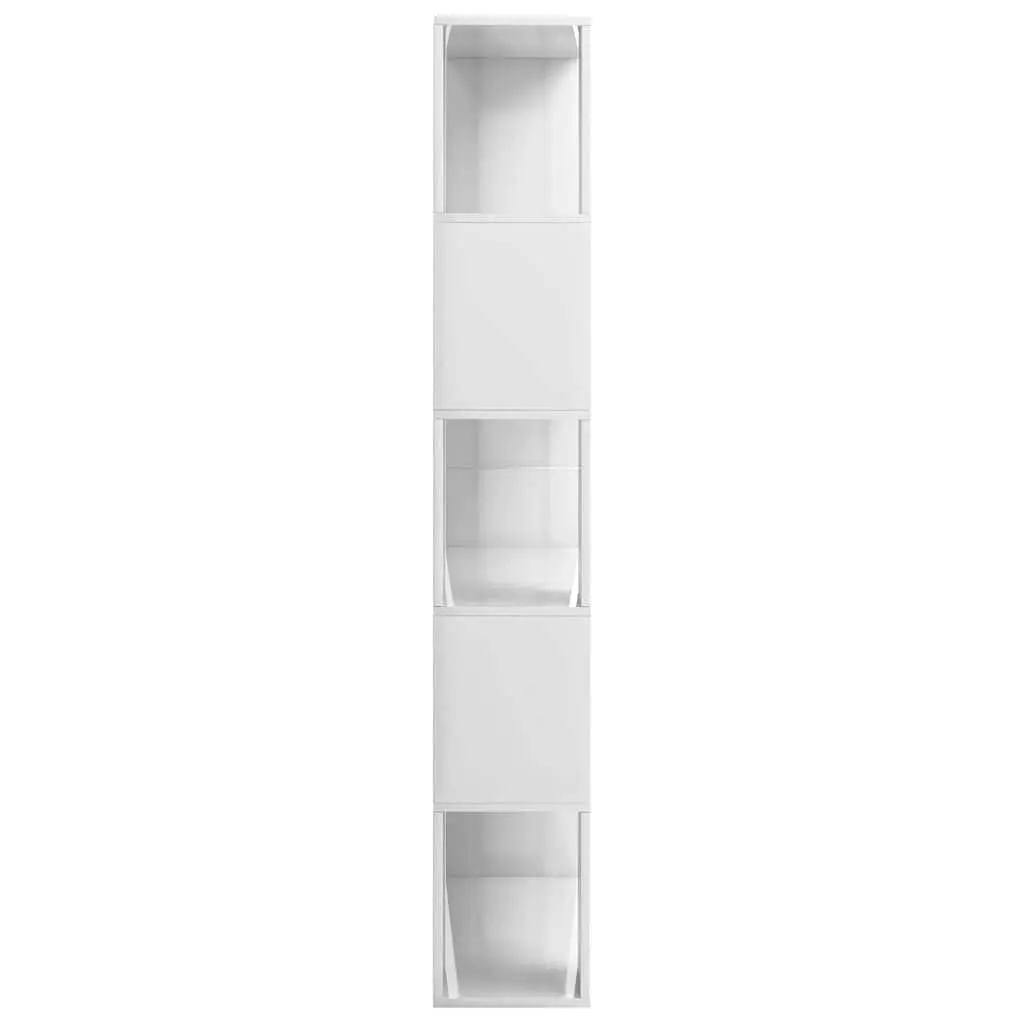 Bookcase Room Divider High Gloss White 80x24x159cm Storage Shelf