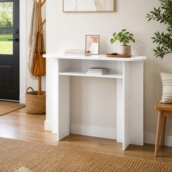 Engineered Wood Console Table in White, 100cm