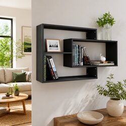 Open Compartment Wall Shelves Grey 104x20x58.5 cm