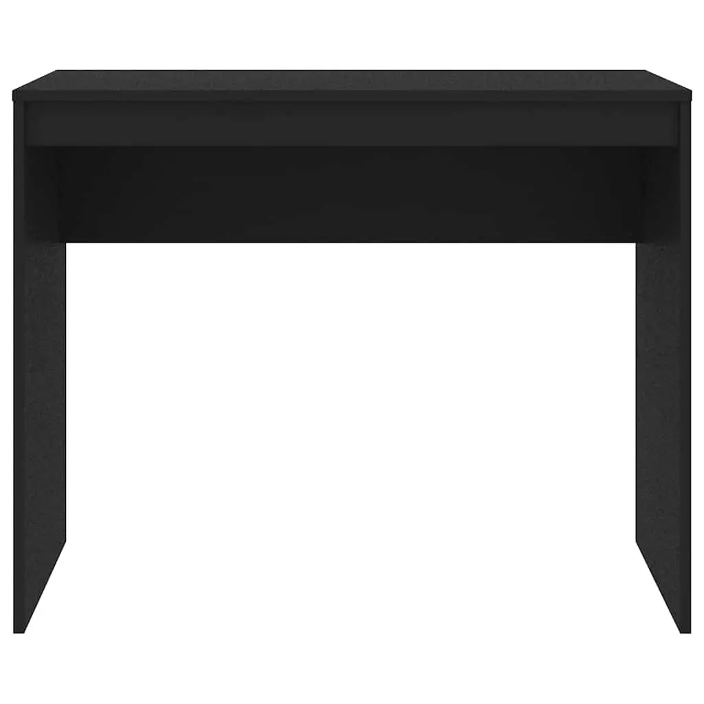 Desk Computer Workstation Compact Black Engineered Wood