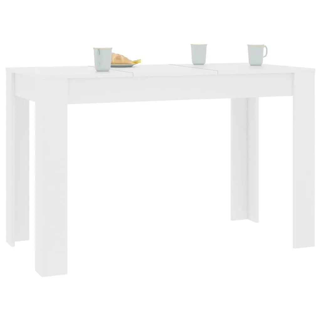 Dining Table Engineered Wood Easy to Clean 120x60x76 cm White