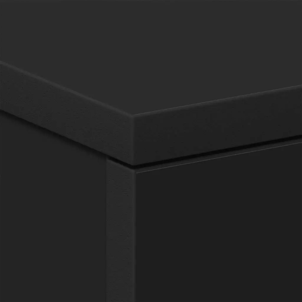 Bedside Cabinets Storage Drawers 2 pcs Black Engineered Wood