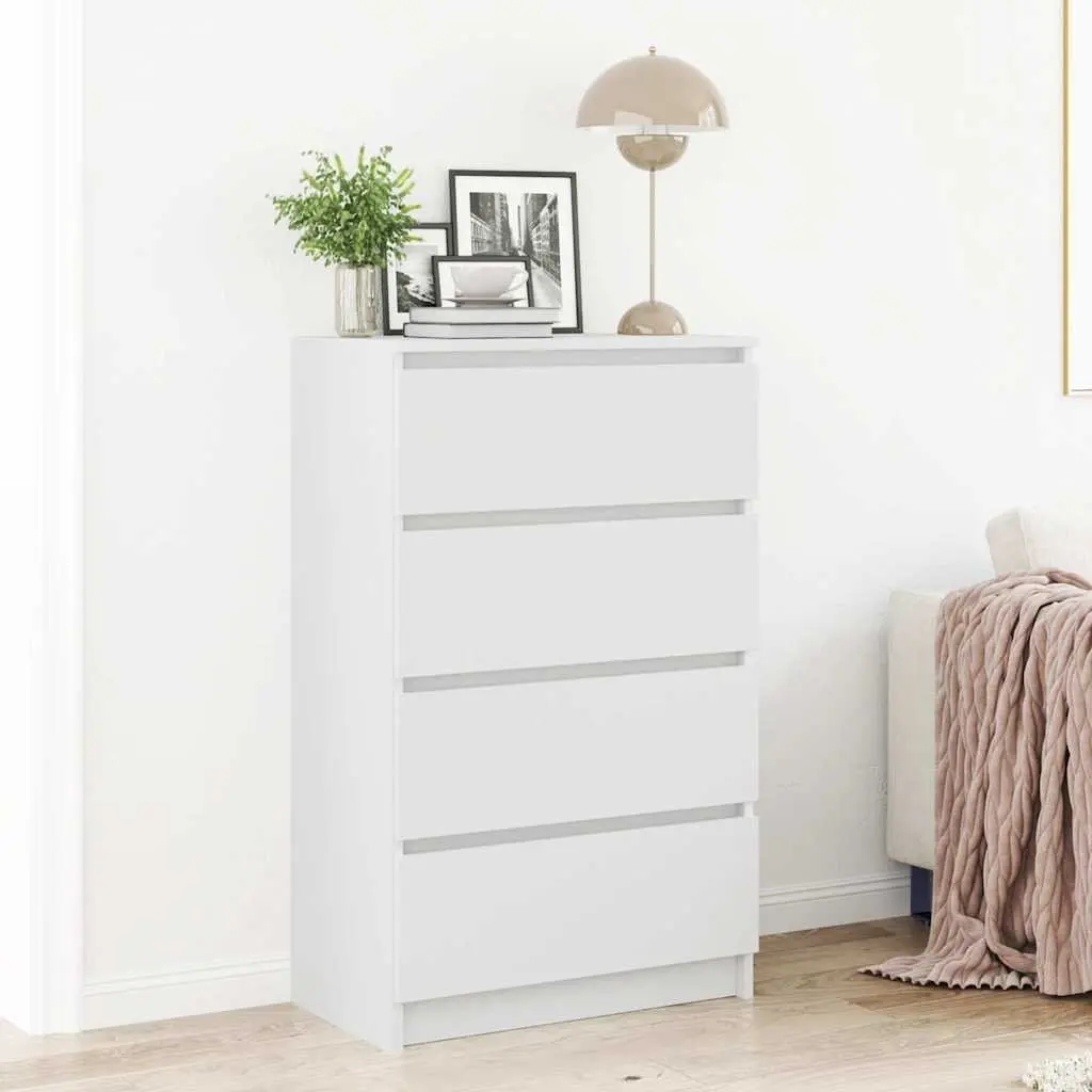 Sideboard Storage Cabinet Engineered Wood White 60 cm