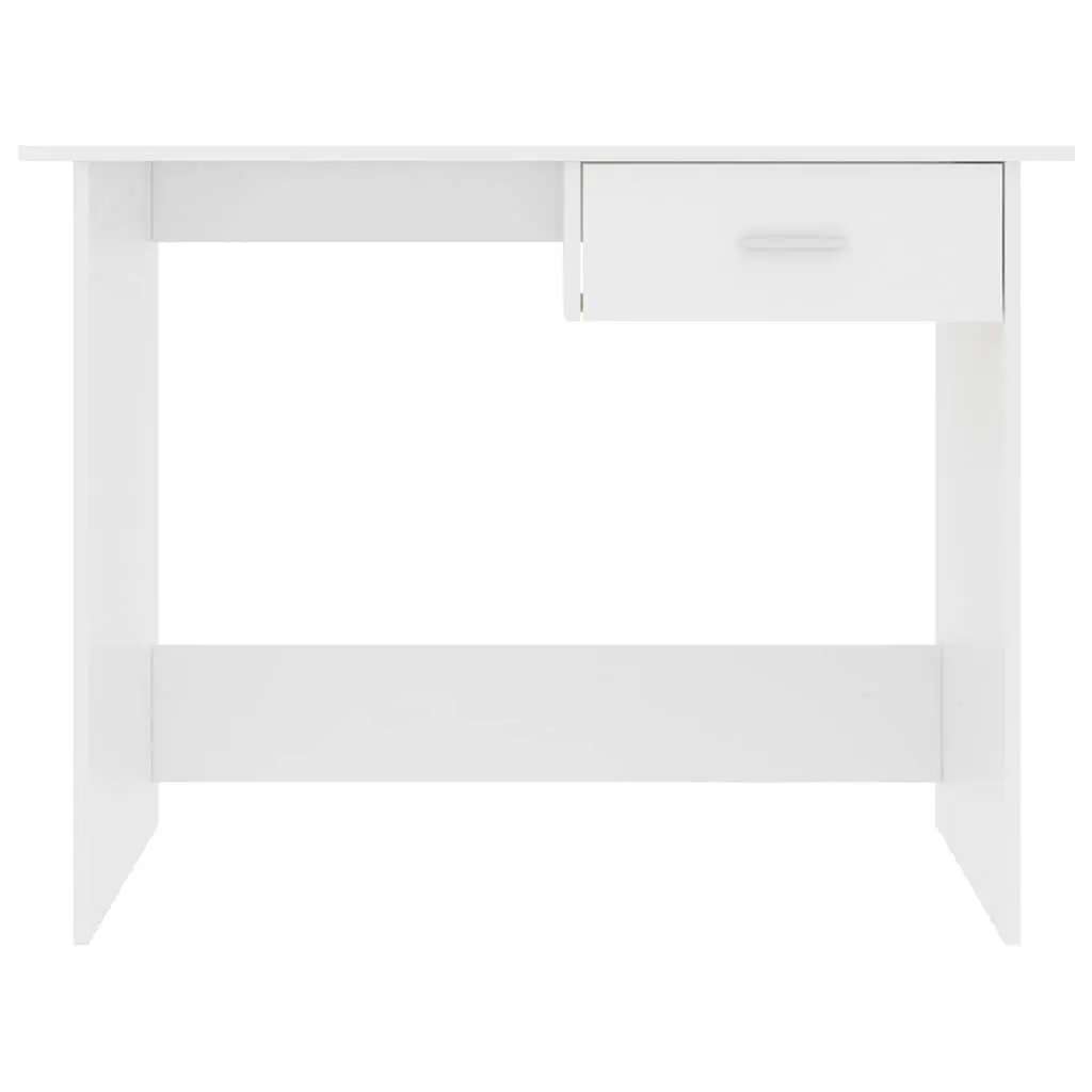 Office Desk with Integrated Drawer Compact White