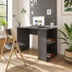 Engineered Wood Grey Workstation with Storage