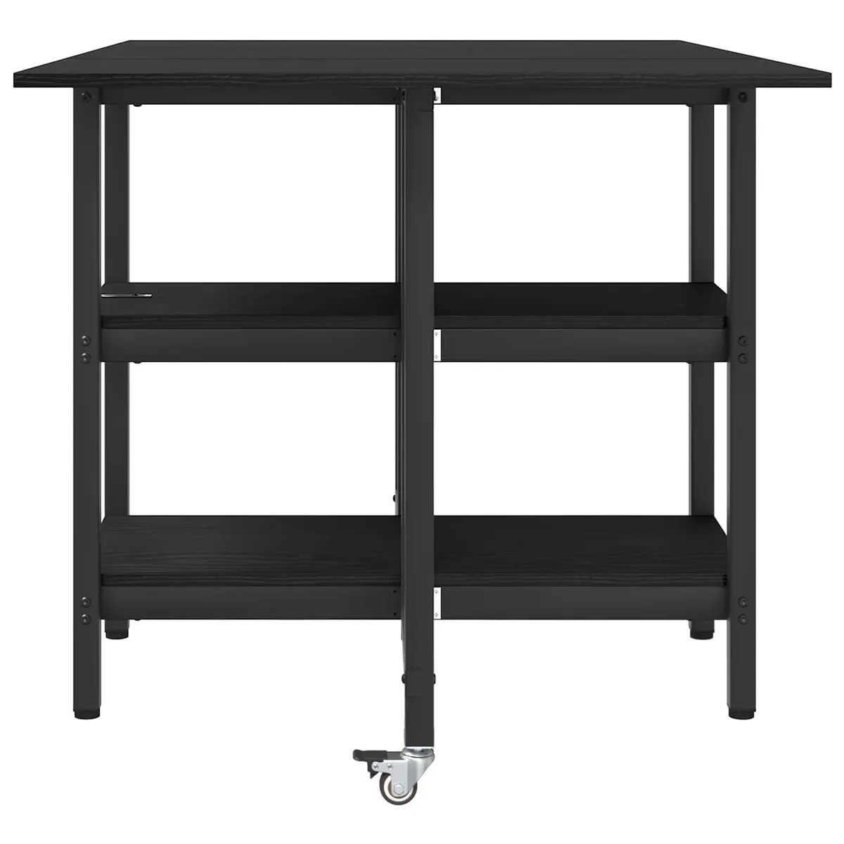 Dining Table Water-Resistant 122x80x76.5cm Black Oak Rectangular
