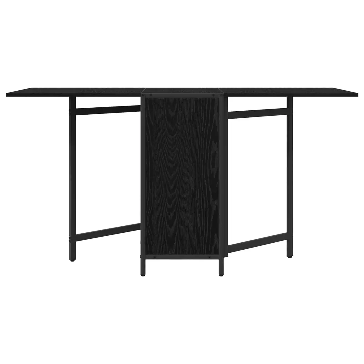Extendable Dining Table Modern 144x60x75cm Black Oak